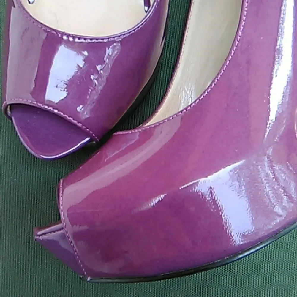 Enzo Angiolini Purple Platform Heels